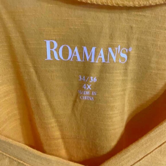 Roaman's Plus Size Tiered Ultra Femme Swing Shirt 4x - Picture 4 of 6